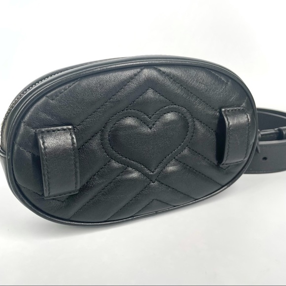 🔴SOLD🔴GUCCI Calfskin Matelasse GG Marmont Belt Bag - Picture 13 of 17